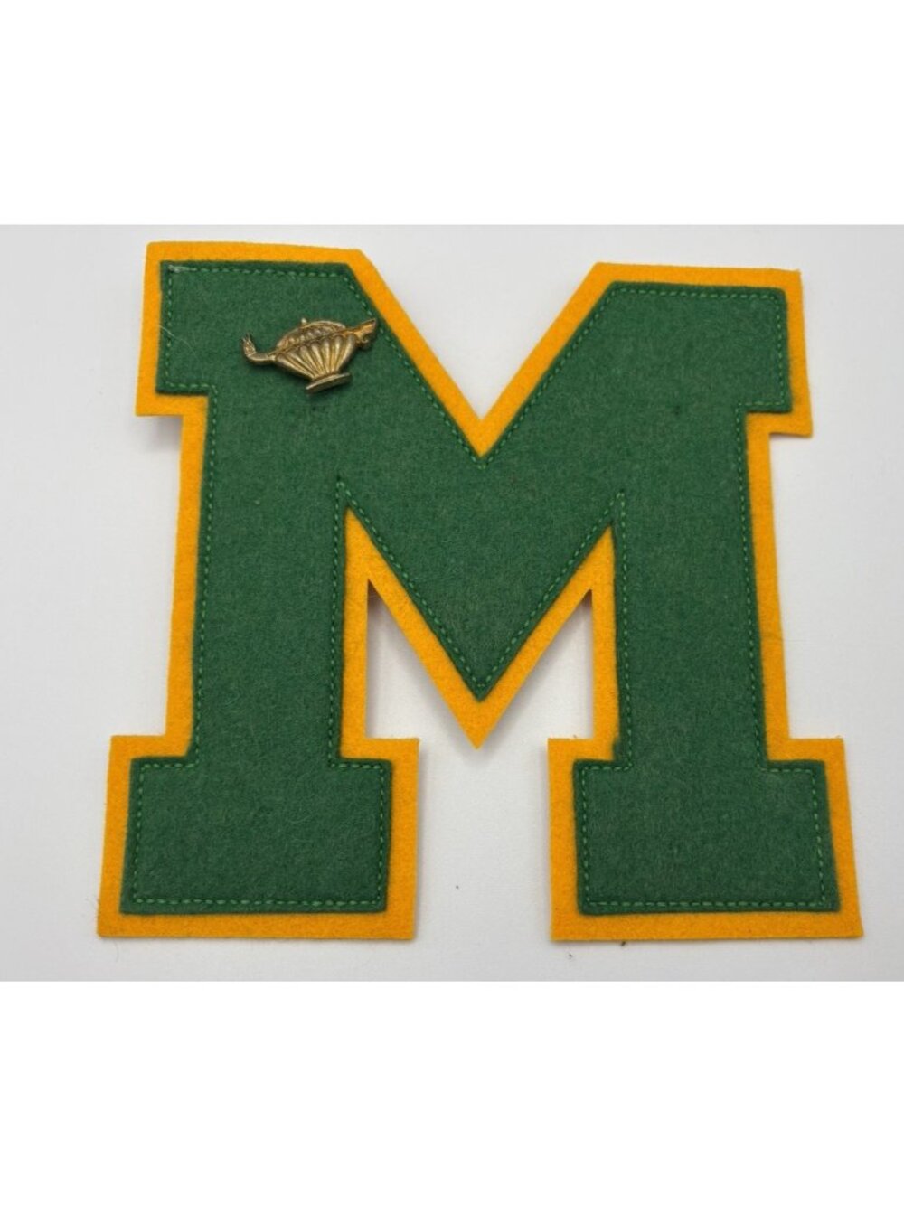 VTG Letterman Jacket Felt Letter “M” With Pin 6” High School Collegiate